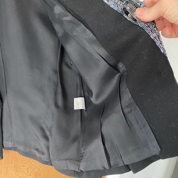 Vintage 1980s Nolan Miller for DYNASTY Black Wool Jacket w/Jet Beaded lapels - Picture 10 of 11
